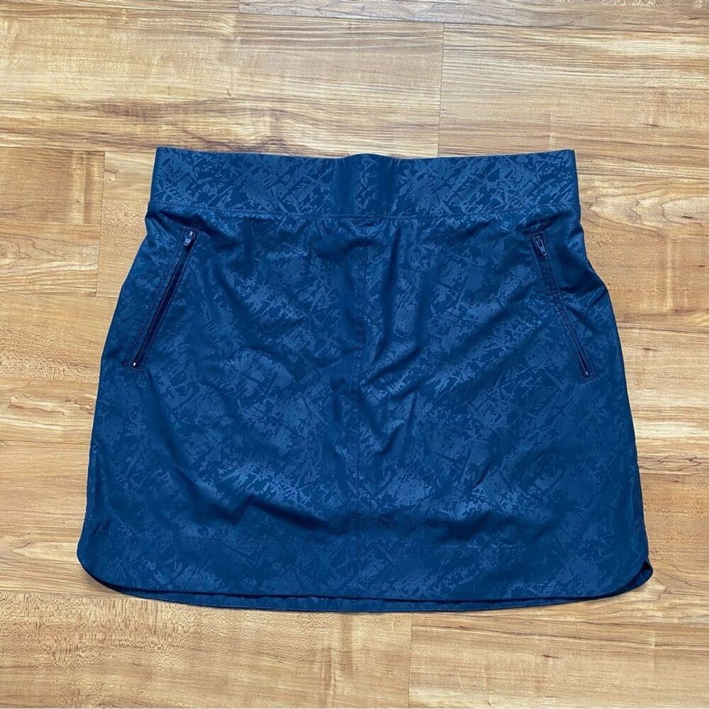 Orvis M Blue Travel Skort Shattered Glass Print Tenniscore Pickleball Beach Golf